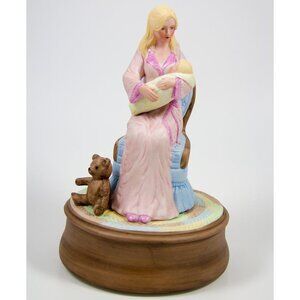 International Gallery of Art Mother & Child Figurine Music Box 1987 Brahm's